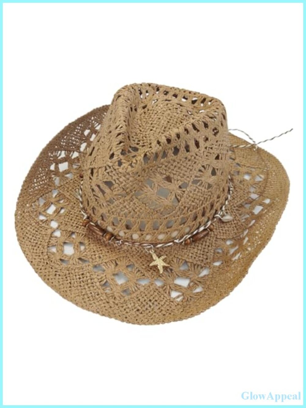 Women's Western Straw Cowboy Hat Woven Sun Hat Shapeable Wide Brim